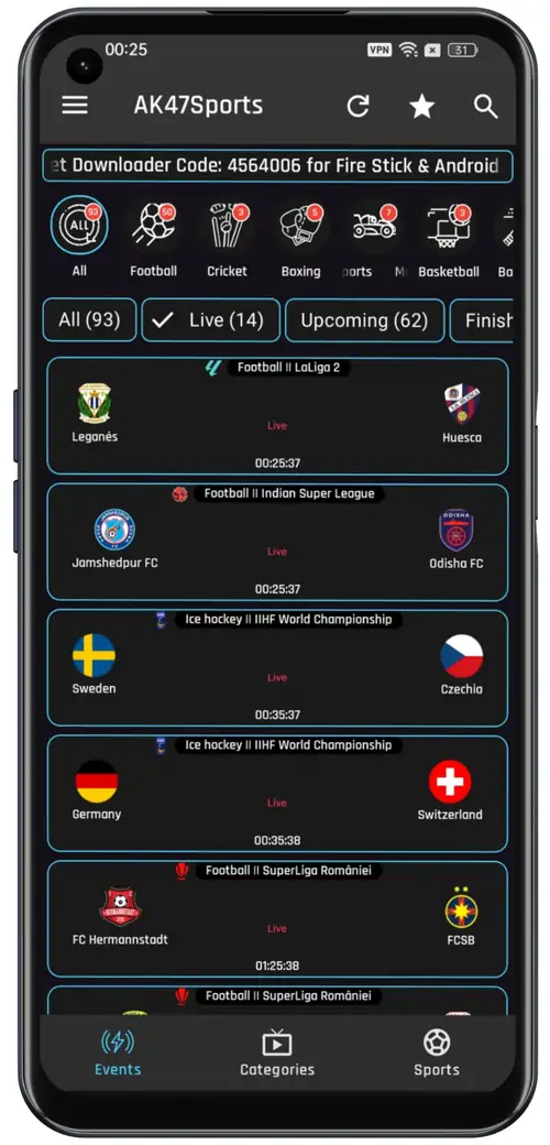 AK47 Sports App (OFFICIAL 2026) – Watch HD Sports/Live TV AK47 Sports Overview 1